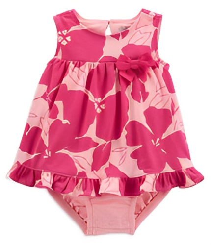 Carters Child of Mine Pink Floral One Piece Dress Outfit - [babiesandbeyond]